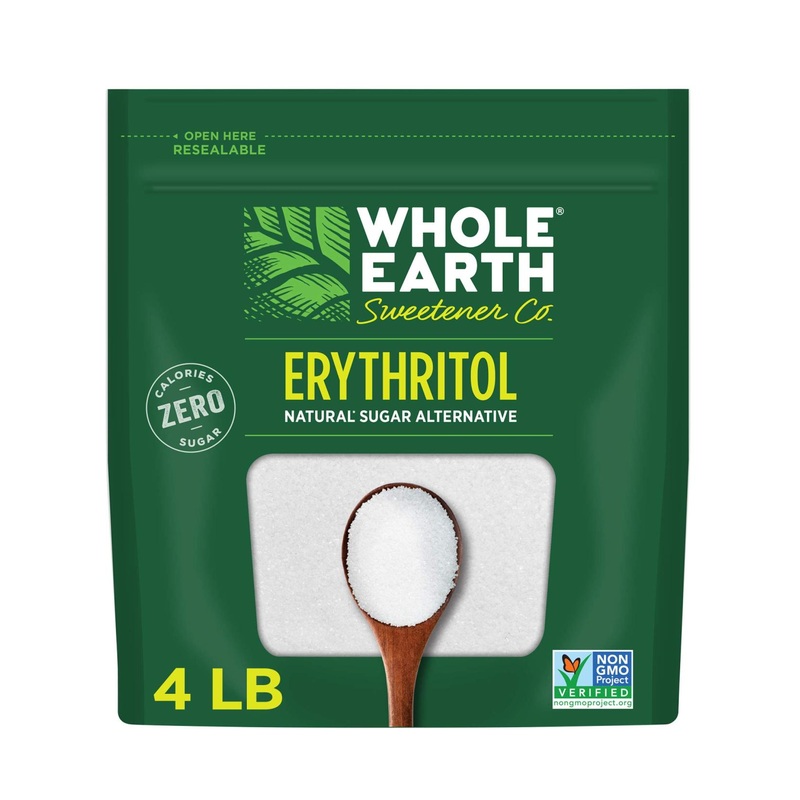 WHOLE EARTH Erythritol - Zero Calorie Plant-Based Sugar Alternative, 4 lb Pouch